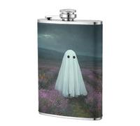 Flasque de poche fantôme flottant sur les champs de lavande 236,8 g, drapeaux en acier inoxydable pour papa, témoin d'honneur, mariage, voyage, camping