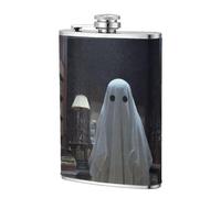 Flasque de poche Ghost in The Library at Night de 236,8 g, drapeaux en acier inoxydable pour papa, témoin d'honneur, mariage, voyage, camping