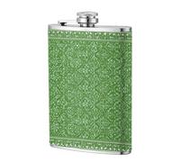 Flasque de poche verte moderne du milieu du siècle, 236,8 g, drapeaux en acier inoxydable pour papa, témoin d'honneur, mariage, voyage, camping