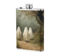 Flasque de poche vintage 3 fantômes dans les bois 236,8 g, drapeaux en acier inoxydable pour papa, témoin d'honneur, mariage, voyage, camping