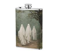 Flasque de poche vintage trois fantômes marchant dans les bois 236,8 g, drapeaux en acier inoxydable pour papa, témoin d'honneur, mariage, voyage, camping