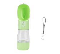 Flasque d'eau pour Animal 2 en 1, Portable Anti - Fuite, Conteneur Nourriture et Eau, 258ml Rose - Fermeture Étanche Silicone, Design Pratique Outdoor pour Chiens (Verte)