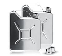 Flasque en acier inoxydable, 2 pièces 9,7 * 6,9 * 2,6 cm / 3,8 * 2,7 * 1 po 5 oz Bouteille de stockage d'alcool de whisky portable Bouteille de vin de poche avec poignée suspendue