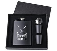 Flasque en acier inoxydable 240 ml avec deux verres à liqueur et entonnoir, bouteille d'alcool pour whisky, vin, vodka - Convient pour le transport de l'alcool