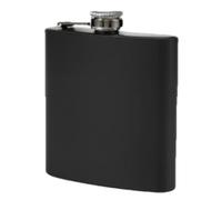 Flasque en acier inoxydable 304 de 236,8 g, récipient noir mat | Porte-liqueur de poche avec couvercle anti-fuite, transport de voyage, utilisation en extérieur | Récipient à boissons pour camping