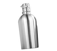 Flasque en acier inoxydable avec bouchon basculant pour brassage de bière Argenté 2 l