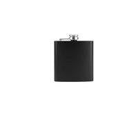 Flasque en acier inoxydable de 1,8/2,2/255 ml - Bouteille portable anti-fuite pour whisky, alcool, voyage, camping (noir, 177 g)