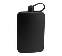 Flasque en acier inoxydable de 500 ml pour escalade, camping, barbecue, bar, fête, buveur, whisky de poche portable pour homme et femme (noir)