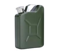 Flasque en forme de bidon en acier inoxydable avec bouchon à vis, rangement créatif de liqueur, 150 ml, convient pour les activités de plein air et le sport (olive)