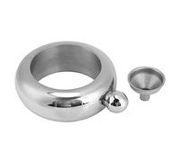 Flasque en forme de bracelet anti-fuite pour vin, boissons alcoolisées, bouteille portable cachée avec un entonnoir pour liqueur, whisky, vin, cadeau pour homme et femme (argenté)