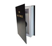 Flasque fantaisie | Sainte Bible avec flasque de 177,1 g | Nain rouge manquant la première page - Compartiment secret