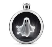 Flasque fantôme noire et d'Halloween pour liqueur, 140 ml, en acier inoxydable, étanche, portable, pour extérieur, camping, voyage, cadeaux