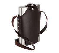 Relaxdays Flasque XXL, flacon de hanche, en acier inoxydable, à accrocher au cou, 1,8 l volume, plaisir, argentée