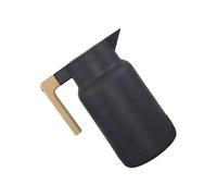Flasque isotherme robuste de 1 litre avec poignée en bois antidérapante et base rotative pour un entretien facile