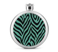 Flasque minimaliste en acier inoxydable avec rayures zébrées laiteuses pour liqueur, bouteille à vin portable pour boisson, 140 ml