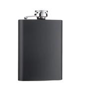 Flasque noire mate en acier inoxydable 304 de 28,3 g/85 g/113,4 g/170,1 g/198,4 g/226,8 g/255,1 g/283,5 g/340,2 g, en acier inoxydable 304 noir mat