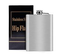 Flasque portable en acier inoxydable de 237 ml avec entonnoir pour alcool, whisky, rhum