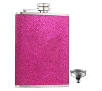 Flasque pour spiritueux, bouteille d'alcool de 8 oz avec entonnoir - Pot à paillettes anti-fuite portable pour whisky et vin