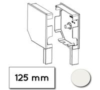Flasque volet roulant aluminium 45° pan coupe 125 mm blanc belge - ral 9016
