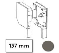 Flasque volet roulant aluminium 45° pan coupe 137 mm gris quartz - ral 7039
