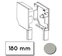 Flasque volet roulant aluminium 45° pan coupe 180 mm gris alu-metallic - ral 9006