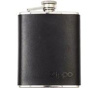 Zippo Flasque en acier inoxydable gainée en cuir – Moka 177 ml