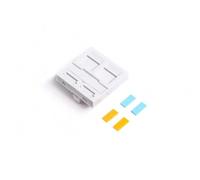 Flat adapter M45 2xKeystone, white, dust covers,