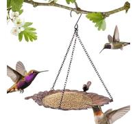 Flat Bird Feeding Tray, Outdoors Wild Bird Feeder, Hanging Hummingbird Water Bowl, 11.81x11.42x1.18 inches, Open Access Feeding Tray, Ideal for Tree, Yard, Lawn, Garden, Backyard