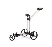 FLAT CAT Chariot de Golf 3 Roues Push ¤ Pliable sans Effort ¤ Léger pour Une Manipulation Facile et agréable ¤ Adaptable pour Homme, pour Femme ou pour Enfant à partir de 140 cm ¤ Couleur Champagne