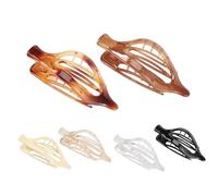 Flat Claw Clips - Design vintage, alligator clip | Retro French hair accessory, 6 pièces strong hold claw set, classique non-slip grips for thick or thin hair styling and everyday hair management