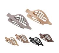 Flat Claw Clips - Retro Claw, sturdy grip | French style barrette set, 6PCS Flat Hair Holders, durable no-slip clips for managing thin and thick hair during casual or formal styling routines