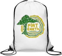 Flat Earth Sac de gym avec cordon de serrage Motif arbre vert