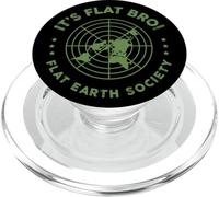 Flat Earth Society : sa théorie de la Carte du Complot Flat Bro Flat PopSockets PopGrip pour MagSafe