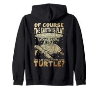 Flat Earth Society Turtle Elephant of of Earth is Flat Sweat à Capuche