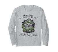 Flat Earth Turtle Elephants World Disc Society Men Woman Manche Longue