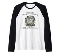 Flat Earth Turtle Elephants World Disc Society Men Woman Manche Raglan