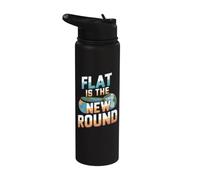 Flat est la nouvelle théorie du complot rond et plat Stainless Steel Insulated Water Bottle