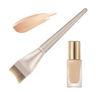 Flat Foundation Brush, Face Blending Brush, Compact Wet and Dry Use Concealer Tool, Thin Makeup Application for Blending Liquid, Cream, Teens, Girls, College Students, Dancers