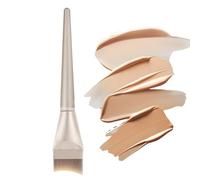 Flat Foundation Brush - Wet and Dry Use Concealer Tool for Blending | Soft Synthetic Bristles with Slim Handle, Ideal for Liquid Cream Foundation Makeup for Teens Girls College Students Dance