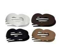 Flat Hair Clips, Claw Style Barrettes, 3.74x1.97 Inches Strong Hold Design, 4 Pieces Set, Duckbill Head Grip for Women, Thick & Thin Styling, Wedding, Party, Beach, School, Dating, Shopping