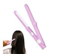 Flat Iron | 2-In-1 Fast Heating Double-Purpose Curler Wand,20W Mini Curling Iron for Short Hair - for Bangs Waves Beach Overnight Sleep Travel Girls Women Christmas