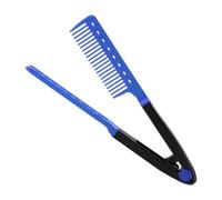 Flat Iron Comb - Ergonomic Hair Straightening, Smooth Styling Brush Device | Design innovant en forme de V | Home Travel Business Trip,Compact Lightweight Tool Create Professional Silky Smooth Hair