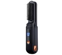 Flat Iron Hair Straightener - 2-in-1 Rechargeable Curler With LED Display, Hair Straighteners For Women, 3 Temperature Settings Curling Iron For Men Women Short Long Curly Wavy Beach Home Salon