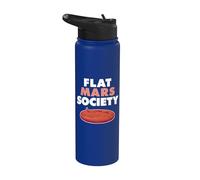 Flat Mars dans l'espace Flat Mars Society Stainless Steel Insulated Water Bottle