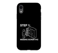 Flat Pack Furniture Assembly Step 1 Missing Screw Humor Coque pour iPhone XR