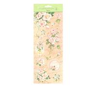 Flat Stickers Flowers Rose vieilli adhésif partiellement à effet pailleté pour décoration de cartes de vœux, scrapbooking et autres travaux manuels