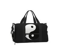 Flat Tao Symbol Sac de sport avec compartiment à chaussures | Sac de voyage résistant à l'eau. Convient aux poignées de valise.