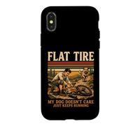 Flat Tire My Dog Doesn't Care Just Keep Running Coque pour iPhone X/XS