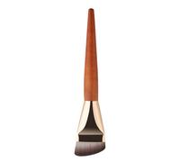 Flat Top Makeup Brush - Black Wood Handle, Professional Cream Foundation