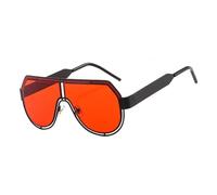 Flat Top Oversized Women Retro Shield Shape Classic Sun ManFemale Eyewear UV400